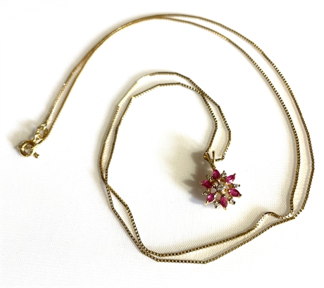 14K Gold Necklace with Pendant