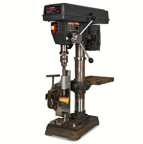 Sears Craftsman 10″ Drill Press Model 113.213092 & CentralMachinery Pipe Notcher