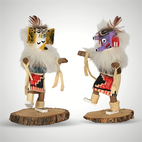 Pair of "Owl" and "Hecheche" Kachina Dolls