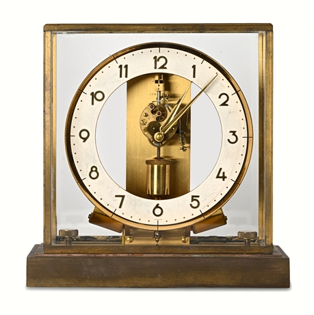 Junghans ATO Brass & Glass Electric Clock — Mid-Century German Design