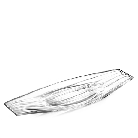 Nambe Drift Glass Hors D'oeuvre Tray by Wet Young