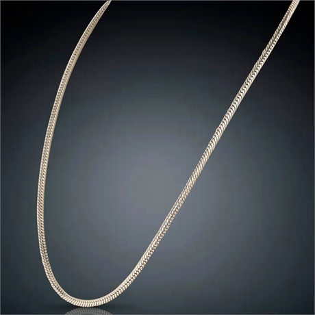 18.25" Sterling Silver Snake Link Chain