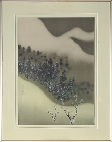 David Lee “Early Winter” 214/300 – Lighted, Framed 38¼ × 30¼ in