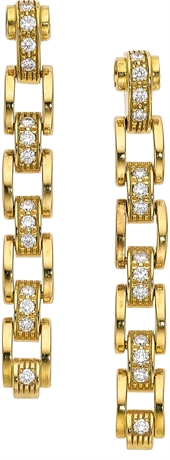 Mauboussin Diamond, Gold Earrings, French