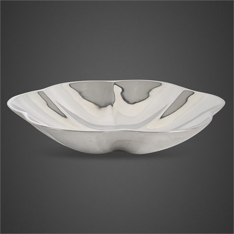 Nambe Alloy Lobed Serving Bowl #608 Mid-Century Modern 15"