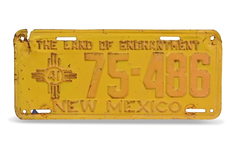 1941 New Mexico License Plate