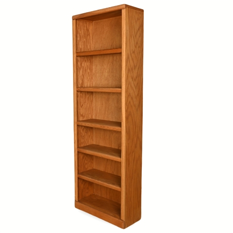 6' Oak Bookcase – Adjustable Shelves