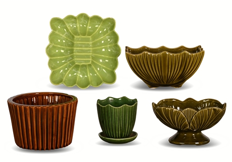 Mid-Century Pottery Planters