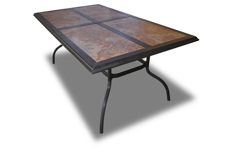 Iron & Tile Top Patio Table