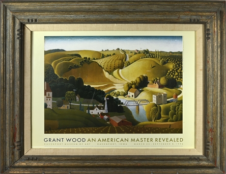 Grant Wood An American Master Revealed Framed Poster