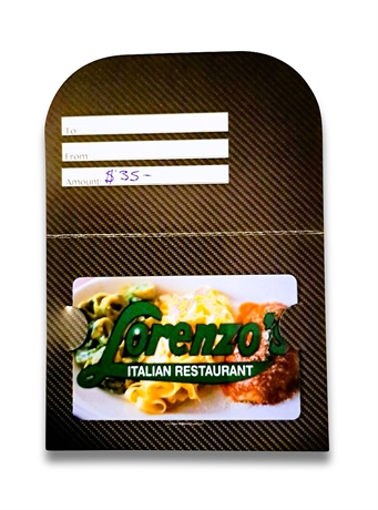 Lorenzo's Italian Restaurant $35 Gift Card