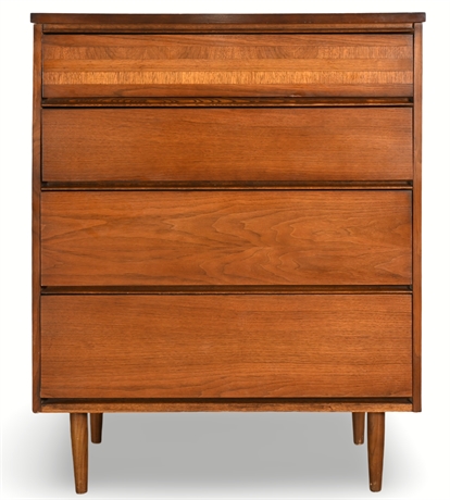 Mid-Century Modern Walnut Tallboy Dresser