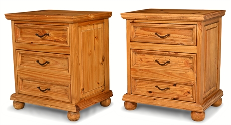 Pair 28" Rustic Side Chests