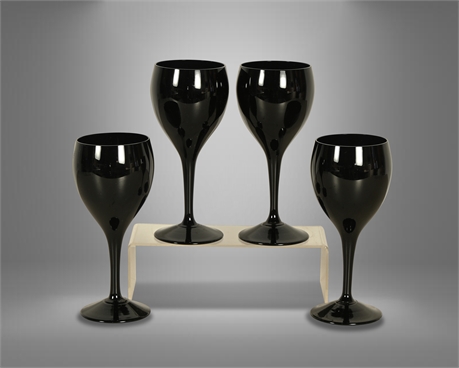 (4) Amethyst Wine Goblets