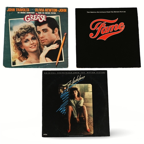 Flashdance, Grease, and Fame Vinyl Record Set