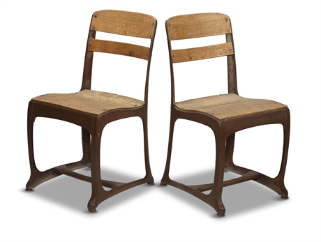 Pair Schoolhouse Chairs