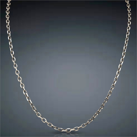 19.5" Sterling Silver Chain Link Necklace