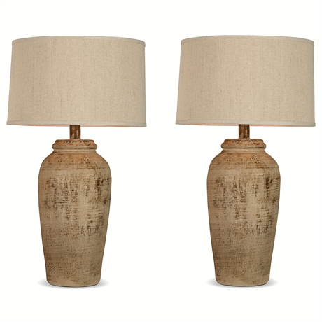 Contemporary Southwestern Ceramic Lamp Set