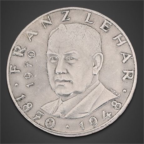1970 Austria 25 Schilling Silver Coin — Franz Lehár Centennial Commemorative