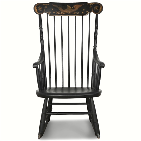 Hitchcock Rocking Chair with Eagle Motif