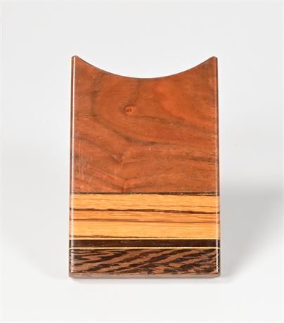 Carved Wood Card Holder