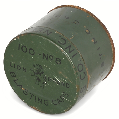 Lion Brand No. 8 Blasting Caps Tin 100