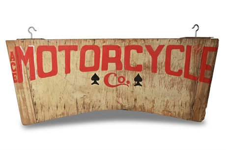 Ace Motorcycle Co Hand Painted Sign