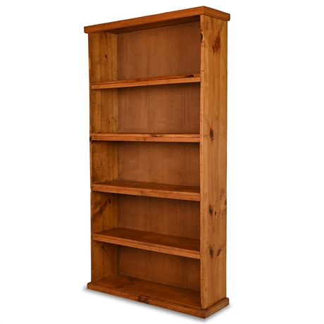 72" Rustic Pine Bookcase