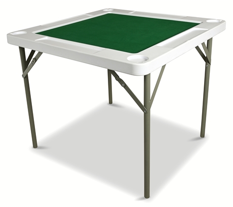 Folding Mahjong Table/Card/Poker Table with Cup Holders
