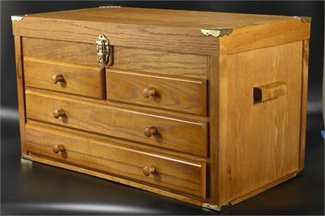 Wood Lift Top Jewelry Chest