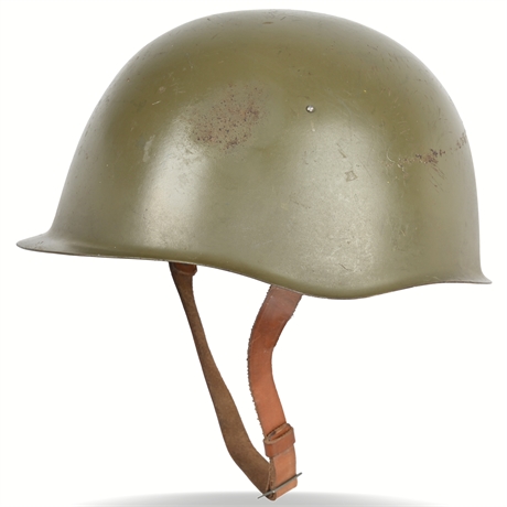 Early Czech Military VZ-53 Helmet and Leather Liner