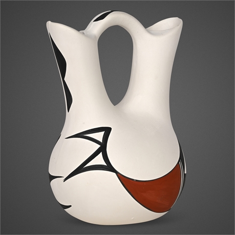 R. Chino Acoma Wedding Vase – Signed Pueblo Pottery
