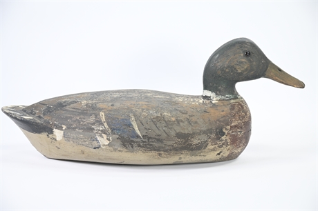 Antique Mallard Wood Decoy Duck Likely by Bert Graves