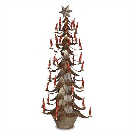 Vintage Pressed Tin Christmas Tree