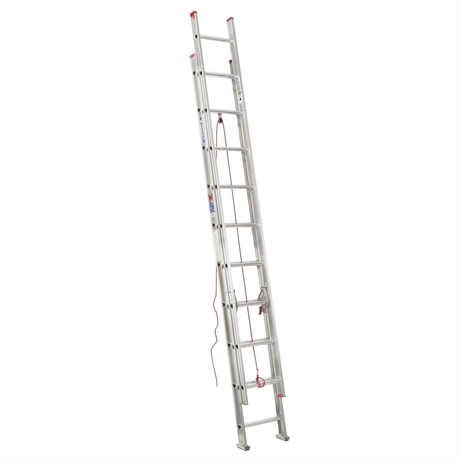 20 FT Type III Aluminum D-rung Extension Ladder D1120-2