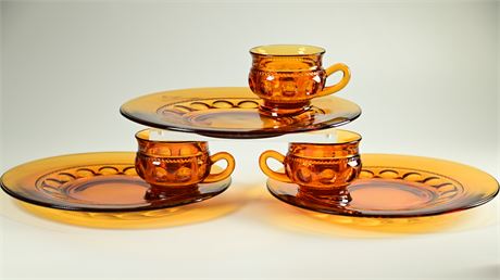 Indiana Glass King's Crown Luncheon Sets