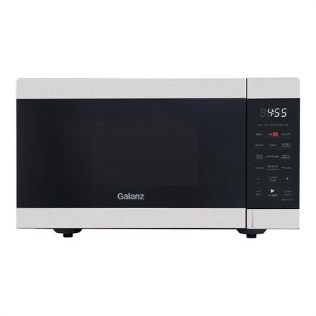 Galanz 0.9 Cu ft Air Fry Countertop Microwave, 900 Watts, Stainless Steel