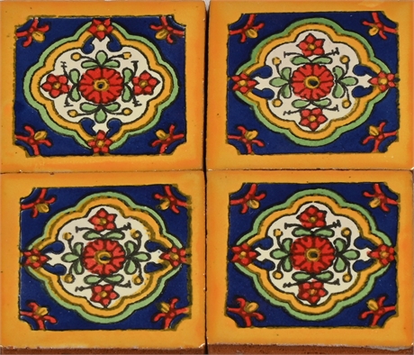 2" X 2" Talavera Tiles, 210 pieces