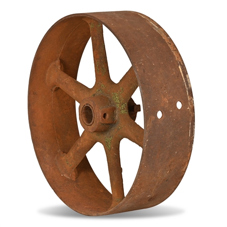 Antique Cast Iron Tractor Wheel