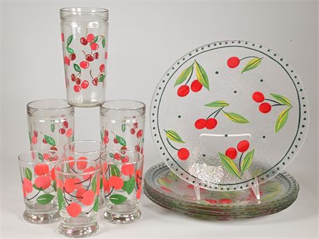 Vintage Cherry Juice Glasses by Libbey +