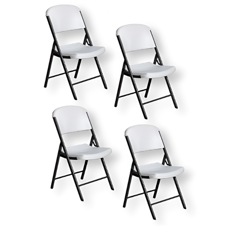 Set of 4 Lifetime Classic Commercial Folding Chairs