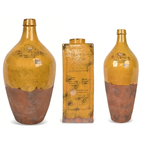 Creative Co-Op Oversized Bordeaux Ceramic Bottles – Distressed Finish