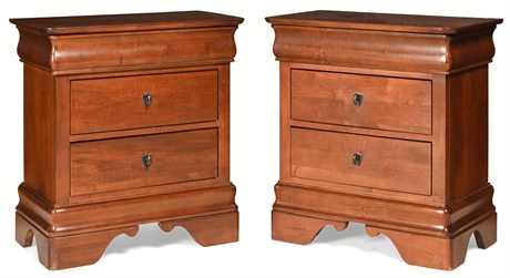 Pair Kincaid Chateau Royale Solid Wood Nightstands