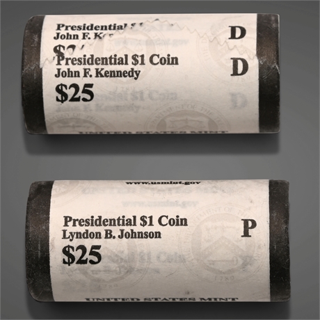 $50 Presidential $1 Coins  - Unopened Rolls