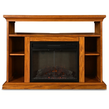 Charmglow Media Console with Dimplex DS4411 Electric Fireplace Insert