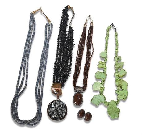 Stone & Glass Bead Fashion Jewelry