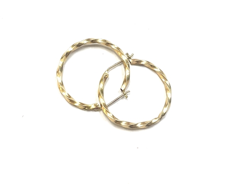 14K Gold Hoops