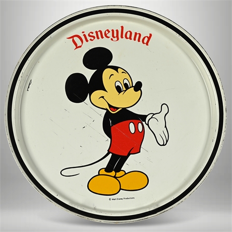 Vintage Disneyland Mickey Mouse Round Tray