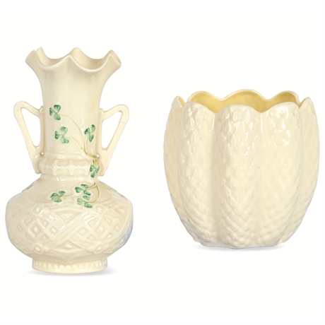 Irish Belleek Vases