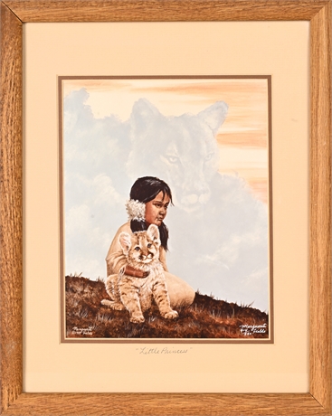 Marguerite Fields “Little Princess” Limited Edition Print — Signed, Framed 15x12